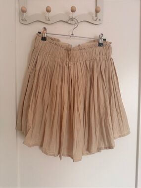Free People Beige Pleated Tube Top